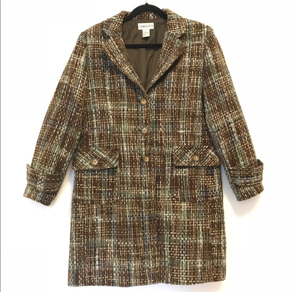 Carlucci Jackets & Blazers - Carlucci Vintage Tweed Boucle Coat